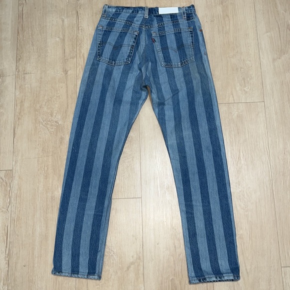 RE/DONE|Levi’s 70’s Straight Jeans with Indigo Stripes, SIZE 27.   0101 - Picture 5 of 14
